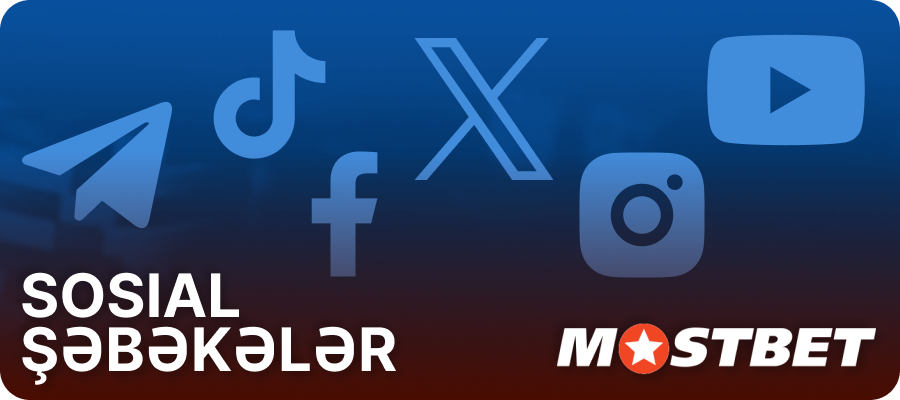 Sosial şəbəkələr Mostbet